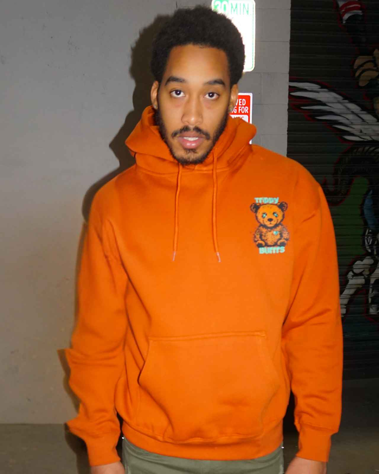 Orange Trippy Burrrs Hoodie
